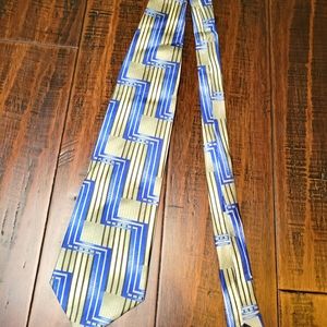 Covona 100% Silk  Blue & Gold Necktie